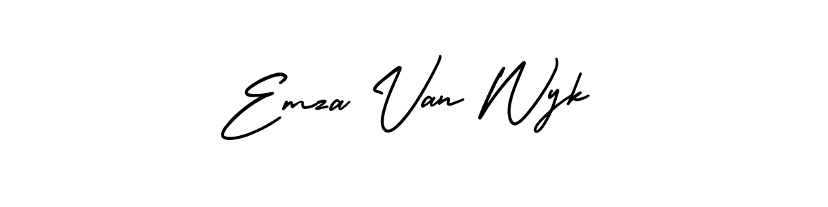 It looks lik you need a new signature style for name Emza Van Wyk. Design unique handwritten (AmerikaSignatureDemo-Regular) signature with our free signature maker in just a few clicks. Emza Van Wyk signature style 3 images and pictures png