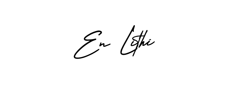 How to Draw En Lithi signature style? AmerikaSignatureDemo-Regular is a latest design signature styles for name En Lithi. En Lithi signature style 3 images and pictures png
