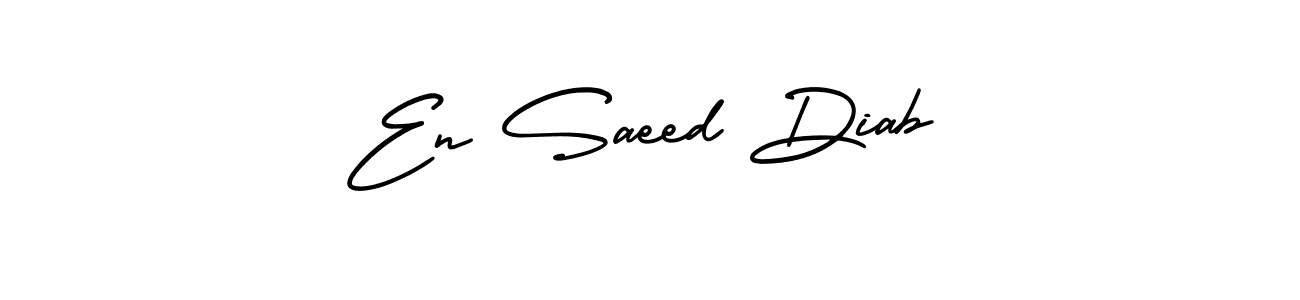 Make a short En Saeed Diab signature style. Manage your documents anywhere anytime using AmerikaSignatureDemo-Regular. Create and add eSignatures, submit forms, share and send files easily. En Saeed Diab signature style 3 images and pictures png