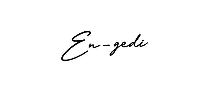 The best way (AmerikaSignatureDemo-Regular) to make a short signature is to pick only two or three words in your name. The name En-gedi include a total of six letters. For converting this name. En-gedi signature style 3 images and pictures png