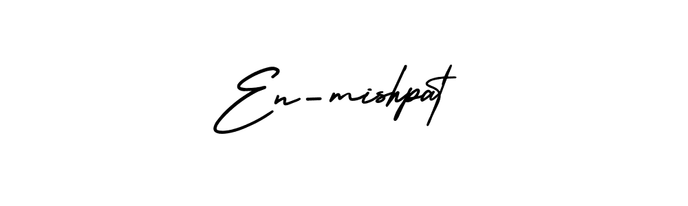 How to make En-mishpat name signature. Use AmerikaSignatureDemo-Regular style for creating short signs online. This is the latest handwritten sign. En-mishpat signature style 3 images and pictures png