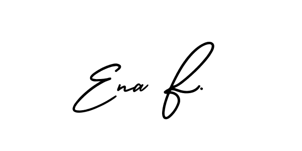 This is the best signature style for the Ena F. name. Also you like these signature font (AmerikaSignatureDemo-Regular). Mix name signature. Ena F. signature style 3 images and pictures png