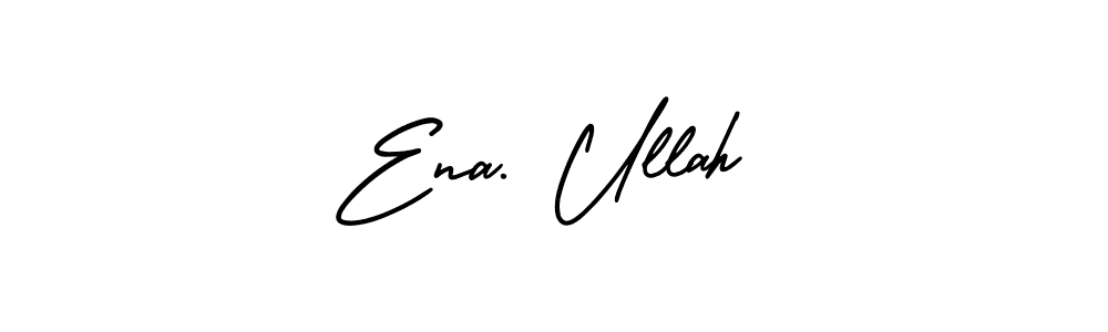 Use a signature maker to create a handwritten signature online. With this signature software, you can design (AmerikaSignatureDemo-Regular) your own signature for name Ena. Ullah. Ena. Ullah signature style 3 images and pictures png