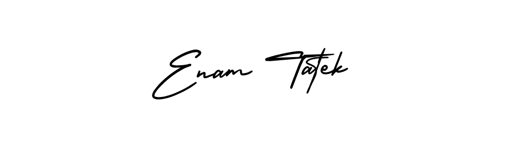 Use a signature maker to create a handwritten signature online. With this signature software, you can design (AmerikaSignatureDemo-Regular) your own signature for name Enam Tatek. Enam Tatek signature style 3 images and pictures png