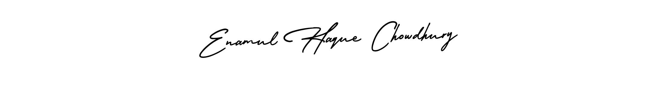 The best way (AmerikaSignatureDemo-Regular) to make a short signature is to pick only two or three words in your name. The name Enamul Haque Chowdhury include a total of six letters. For converting this name. Enamul Haque Chowdhury signature style 3 images and pictures png