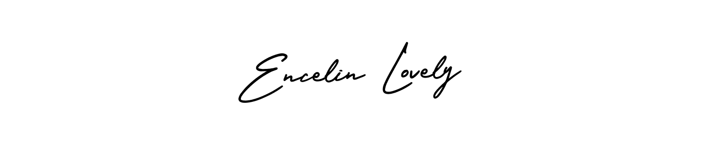 You can use this online signature creator to create a handwritten signature for the name Encelin Lovely. This is the best online autograph maker. Encelin Lovely signature style 3 images and pictures png