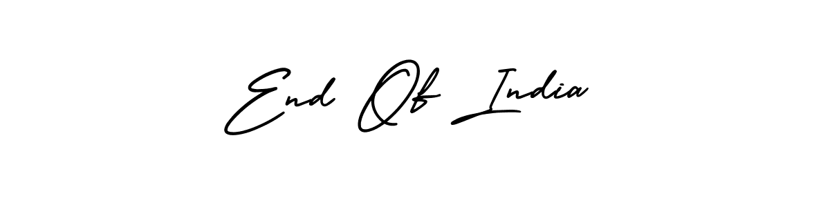 End Of India stylish signature style. Best Handwritten Sign (AmerikaSignatureDemo-Regular) for my name. Handwritten Signature Collection Ideas for my name End Of India. End Of India signature style 3 images and pictures png