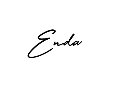 How to make Enda signature? AmerikaSignatureDemo-Regular is a professional autograph style. Create handwritten signature for Enda name. Enda signature style 3 images and pictures png