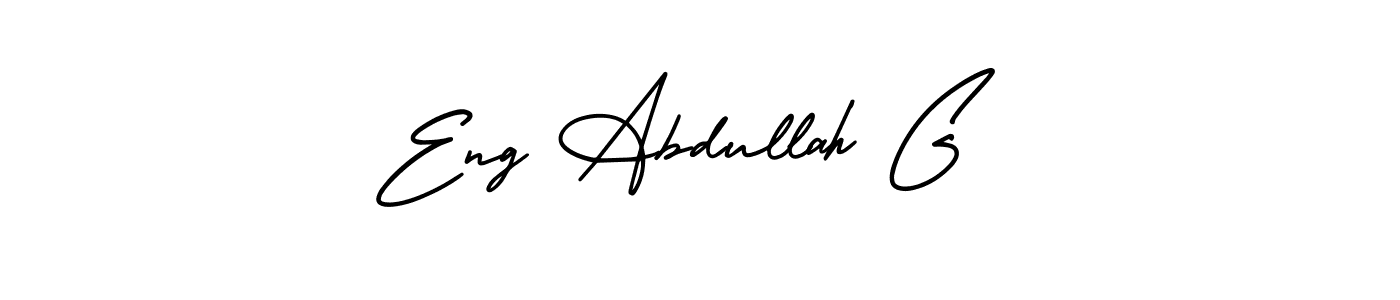 It looks lik you need a new signature style for name Eng Abdullah G. Design unique handwritten (AmerikaSignatureDemo-Regular) signature with our free signature maker in just a few clicks. Eng Abdullah G signature style 3 images and pictures png