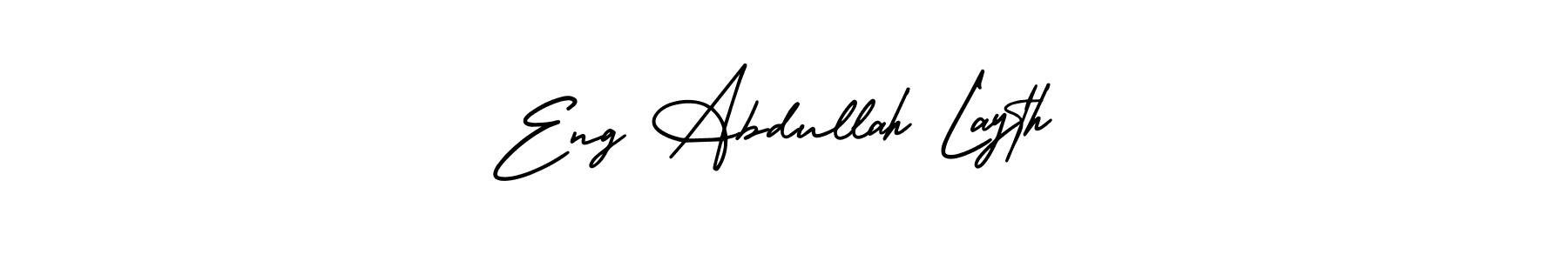 Make a beautiful signature design for name Eng Abdullah Layth. With this signature (AmerikaSignatureDemo-Regular) style, you can create a handwritten signature for free. Eng Abdullah Layth signature style 3 images and pictures png