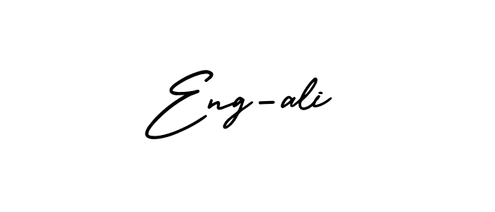 How to make Eng-ali name signature. Use AmerikaSignatureDemo-Regular style for creating short signs online. This is the latest handwritten sign. Eng-ali signature style 3 images and pictures png