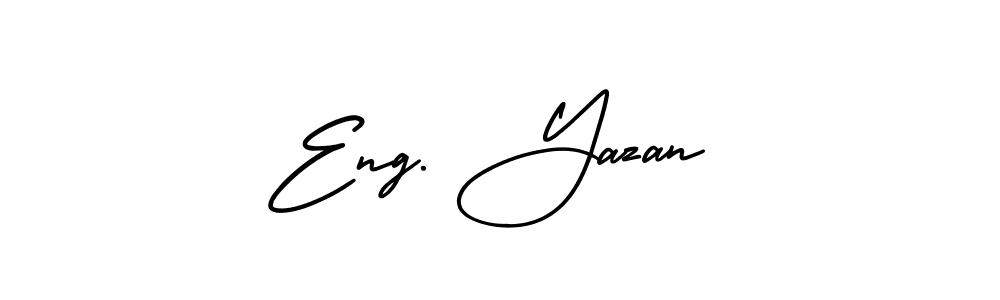 Create a beautiful signature design for name Eng. Yazan. With this signature (AmerikaSignatureDemo-Regular) fonts, you can make a handwritten signature for free. Eng. Yazan signature style 3 images and pictures png