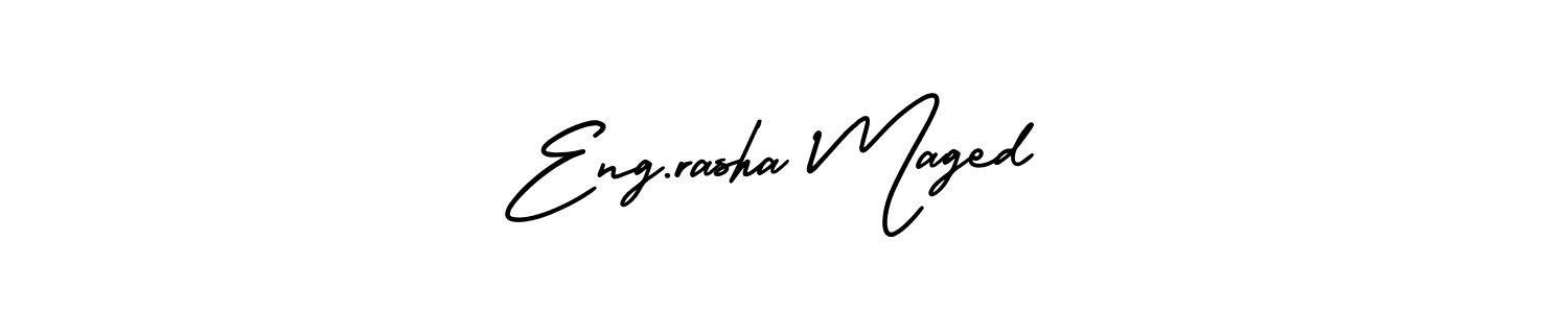 How to make Eng.rasha Maged name signature. Use AmerikaSignatureDemo-Regular style for creating short signs online. This is the latest handwritten sign. Eng.rasha Maged signature style 3 images and pictures png