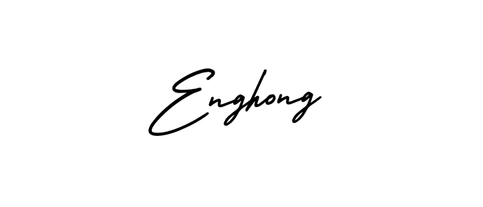 Use a signature maker to create a handwritten signature online. With this signature software, you can design (AmerikaSignatureDemo-Regular) your own signature for name Enghong. Enghong signature style 3 images and pictures png