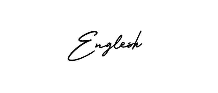 How to make Englesh name signature. Use AmerikaSignatureDemo-Regular style for creating short signs online. This is the latest handwritten sign. Englesh signature style 3 images and pictures png