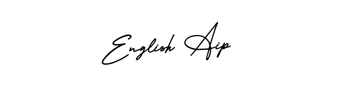 How to make English Aip name signature. Use AmerikaSignatureDemo-Regular style for creating short signs online. This is the latest handwritten sign. English Aip signature style 3 images and pictures png