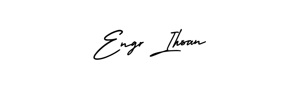 This is the best signature style for the Engr Ihsan name. Also you like these signature font (AmerikaSignatureDemo-Regular). Mix name signature. Engr Ihsan signature style 3 images and pictures png