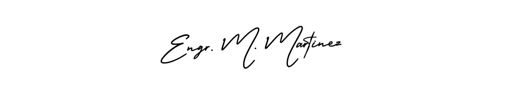 How to make Engr. M. Martinez signature? AmerikaSignatureDemo-Regular is a professional autograph style. Create handwritten signature for Engr. M. Martinez name. Engr. M. Martinez signature style 3 images and pictures png