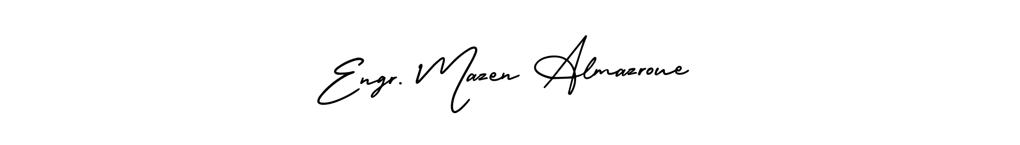 Engr. Mazen Almazroue stylish signature style. Best Handwritten Sign (AmerikaSignatureDemo-Regular) for my name. Handwritten Signature Collection Ideas for my name Engr. Mazen Almazroue. Engr. Mazen Almazroue signature style 3 images and pictures png