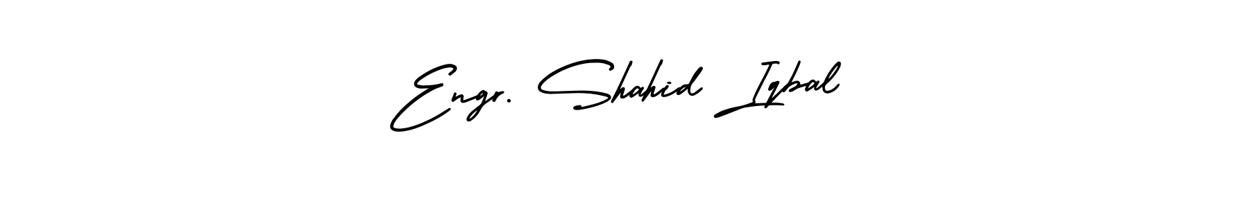 The best way (AmerikaSignatureDemo-Regular) to make a short signature is to pick only two or three words in your name. The name Engr. Shahid Iqbal include a total of six letters. For converting this name. Engr. Shahid Iqbal signature style 3 images and pictures png