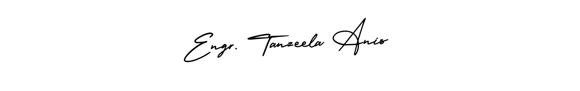 Make a short Engr. Tanzeela Anis signature style. Manage your documents anywhere anytime using AmerikaSignatureDemo-Regular. Create and add eSignatures, submit forms, share and send files easily. Engr. Tanzeela Anis signature style 3 images and pictures png