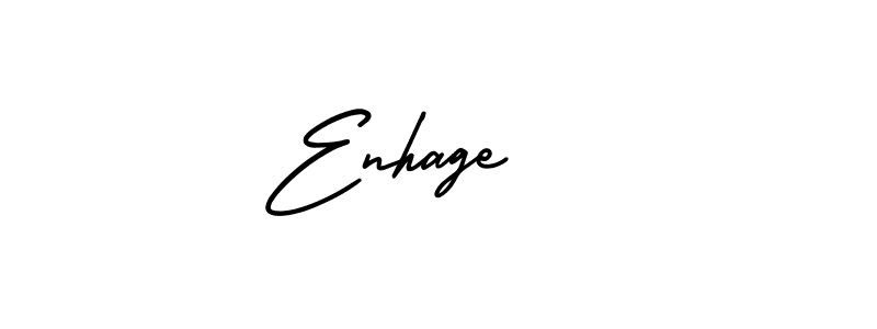 Make a beautiful signature design for name Enhage  . With this signature (AmerikaSignatureDemo-Regular) style, you can create a handwritten signature for free. Enhage   signature style 3 images and pictures png