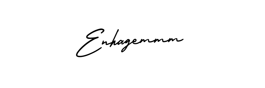 You should practise on your own different ways (AmerikaSignatureDemo-Regular) to write your name (Enhagemmm) in signature. don't let someone else do it for you. Enhagemmm signature style 3 images and pictures png