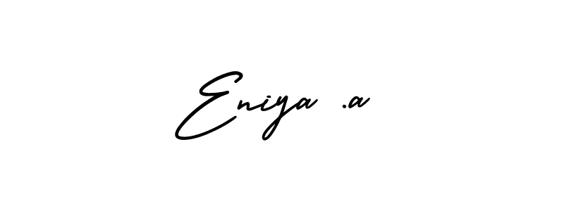 Create a beautiful signature design for name Eniya .a. With this signature (AmerikaSignatureDemo-Regular) fonts, you can make a handwritten signature for free. Eniya .a signature style 3 images and pictures png