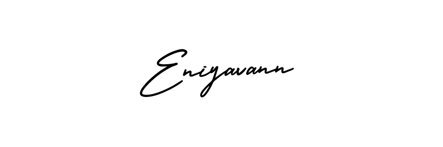 AmerikaSignatureDemo-Regular is a professional signature style that is perfect for those who want to add a touch of class to their signature. It is also a great choice for those who want to make their signature more unique. Get Eniyavann name to fancy signature for free. Eniyavann signature style 3 images and pictures png