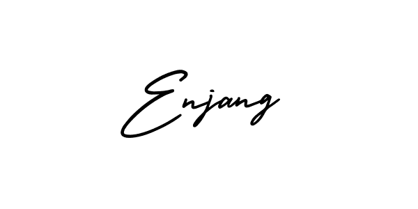 How to make Enjang name signature. Use AmerikaSignatureDemo-Regular style for creating short signs online. This is the latest handwritten sign. Enjang signature style 3 images and pictures png