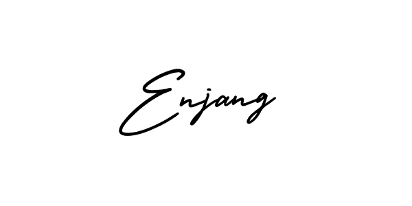 Make a beautiful signature design for name Enjang. With this signature (AmerikaSignatureDemo-Regular) style, you can create a handwritten signature for free. Enjang signature style 3 images and pictures png