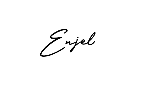 Similarly AmerikaSignatureDemo-Regular is the best handwritten signature design. Signature creator online .You can use it as an online autograph creator for name Enjel. Enjel signature style 3 images and pictures png