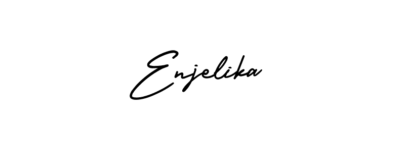 Also we have Enjelika name is the best signature style. Create professional handwritten signature collection using AmerikaSignatureDemo-Regular autograph style. Enjelika signature style 3 images and pictures png