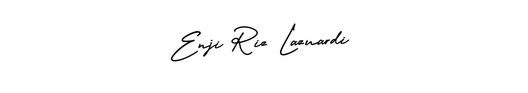 Similarly AmerikaSignatureDemo-Regular is the best handwritten signature design. Signature creator online .You can use it as an online autograph creator for name Enji Riz Lazuardi. Enji Riz Lazuardi signature style 3 images and pictures png