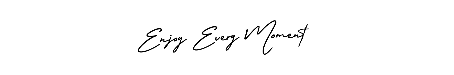 Also You can easily find your signature by using the search form. We will create Enjoy Every Moment name handwritten signature images for you free of cost using AmerikaSignatureDemo-Regular sign style. Enjoy Every Moment signature style 3 images and pictures png