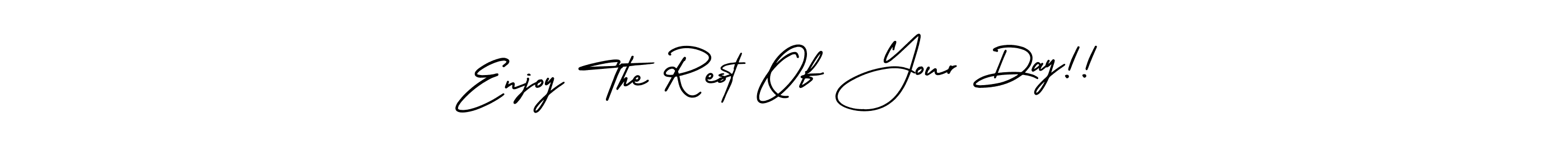 See photos of Enjoy The Rest Of Your Day!! official signature by Spectra . Check more albums & portfolios. Read reviews & check more about AmerikaSignatureDemo-Regular font. Enjoy The Rest Of Your Day!! signature style 3 images and pictures png