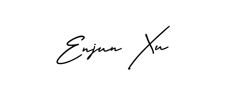 How to Draw Enjun Xu signature style? AmerikaSignatureDemo-Regular is a latest design signature styles for name Enjun Xu. Enjun Xu signature style 3 images and pictures png