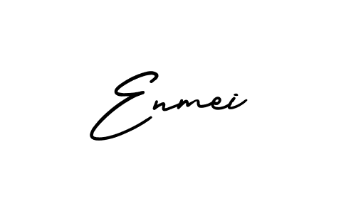 The best way (AmerikaSignatureDemo-Regular) to make a short signature is to pick only two or three words in your name. The name Enmei include a total of six letters. For converting this name. Enmei signature style 3 images and pictures png