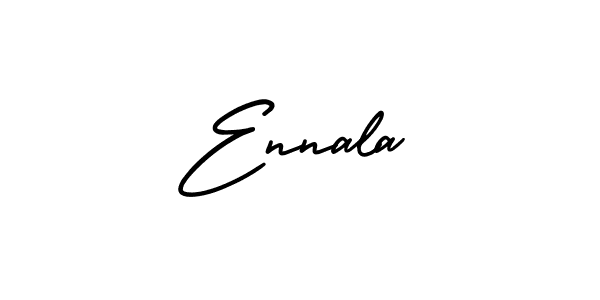 Ennala stylish signature style. Best Handwritten Sign (AmerikaSignatureDemo-Regular) for my name. Handwritten Signature Collection Ideas for my name Ennala. Ennala signature style 3 images and pictures png