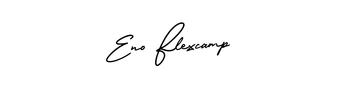 The best way (AmerikaSignatureDemo-Regular) to make a short signature is to pick only two or three words in your name. The name Eno Flexcamp include a total of six letters. For converting this name. Eno Flexcamp signature style 3 images and pictures png