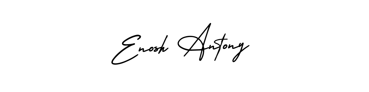 How to make Enosh Antony name signature. Use AmerikaSignatureDemo-Regular style for creating short signs online. This is the latest handwritten sign. Enosh Antony signature style 3 images and pictures png