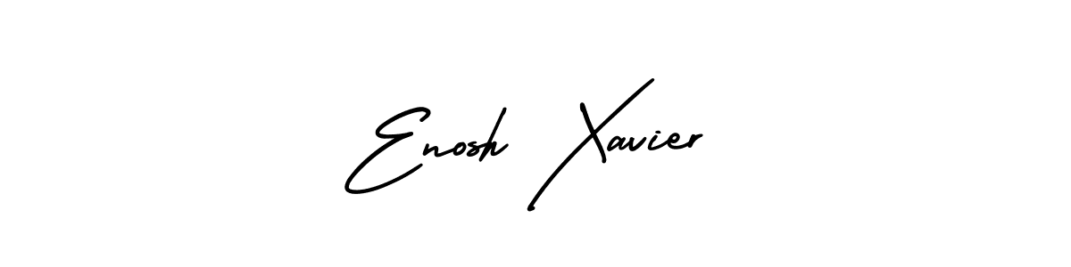 Also You can easily find your signature by using the search form. We will create Enosh Xavier name handwritten signature images for you free of cost using AmerikaSignatureDemo-Regular sign style. Enosh Xavier signature style 3 images and pictures png
