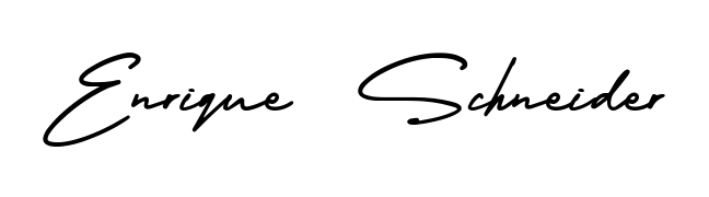 Get an exclusive digital autograph for Enrique  Schneider. The AmerikaSignatureDemo-Regular typeface captures the charm of real penmanship on paper. Enrique  Schneider signature style 3 images and pictures png