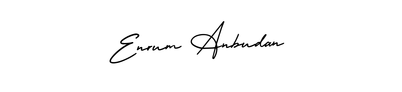 Enrum Anbudan stylish signature style. Best Handwritten Sign (AmerikaSignatureDemo-Regular) for my name. Handwritten Signature Collection Ideas for my name Enrum Anbudan. Enrum Anbudan signature style 3 images and pictures png