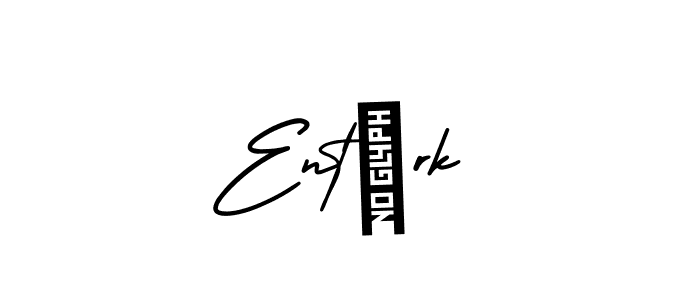 The best way (AmerikaSignatureDemo-Regular) to make a short signature is to pick only two or three words in your name. The name EntÜrk include a total of six letters. For converting this name. EntÜrk signature style 3 images and pictures png