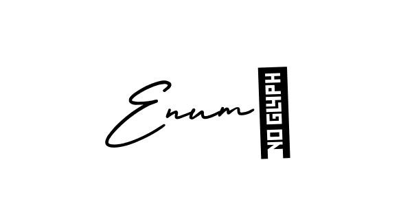 You should practise on your own different ways (AmerikaSignatureDemo-Regular) to write your name (Enumá) in signature. don't let someone else do it for you. Enumá signature style 3 images and pictures png