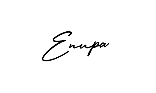 Use a signature maker to create a handwritten signature online. With this signature software, you can design (AmerikaSignatureDemo-Regular) your own signature for name Enupa. Enupa signature style 3 images and pictures png