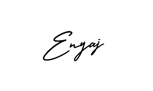 Similarly AmerikaSignatureDemo-Regular is the best handwritten signature design. Signature creator online .You can use it as an online autograph creator for name Enyaj. Enyaj signature style 3 images and pictures png