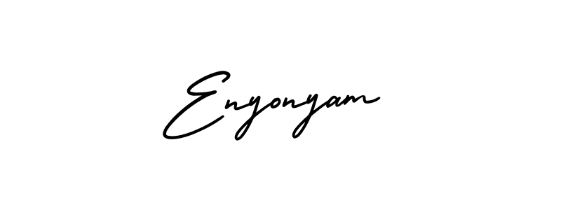 AmerikaSignatureDemo-Regular is a professional signature style that is perfect for those who want to add a touch of class to their signature. It is also a great choice for those who want to make their signature more unique. Get Enyonyam name to fancy signature for free. Enyonyam signature style 3 images and pictures png