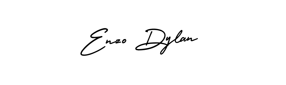 You should practise on your own different ways (AmerikaSignatureDemo-Regular) to write your name (Enzo Dylan) in signature. don't let someone else do it for you. Enzo Dylan signature style 3 images and pictures png